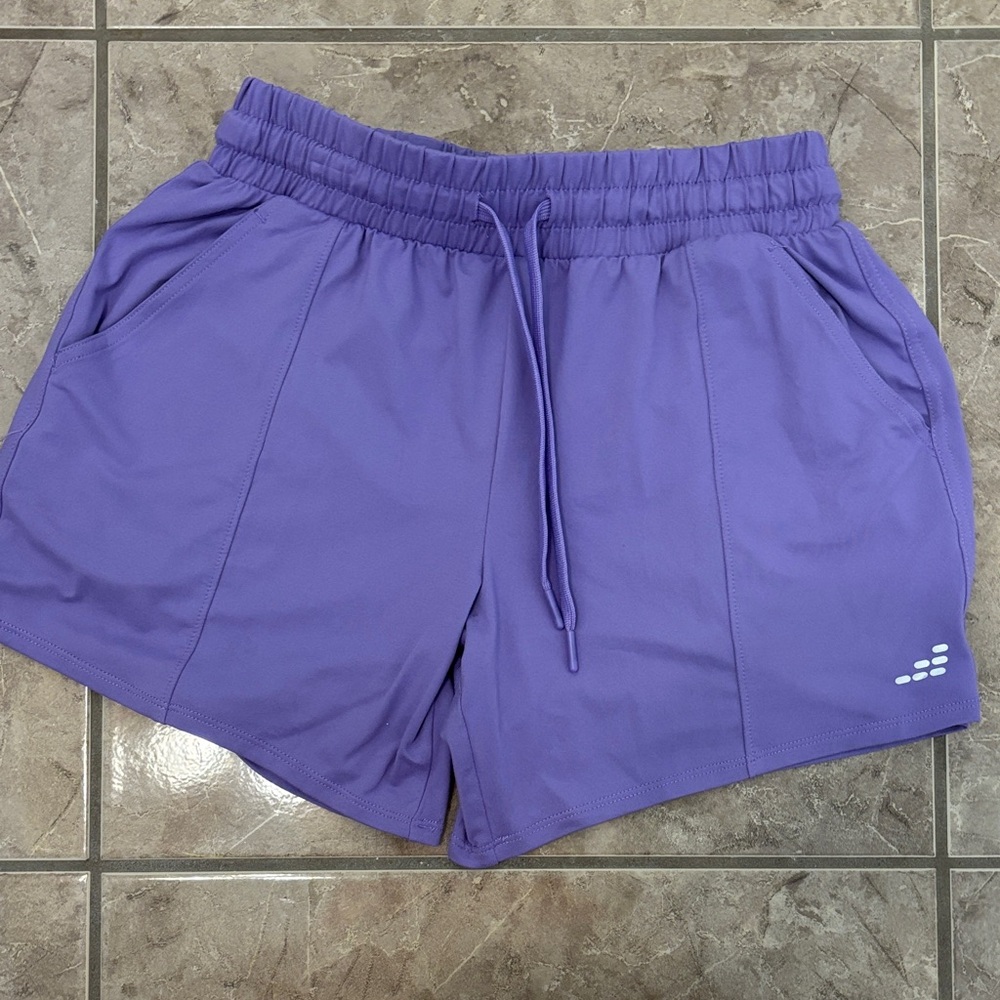 Purple Athletic Drawstring Shorts
